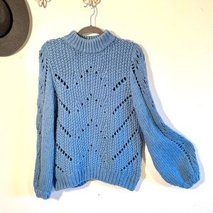 H&M Blue Knitted Sweater